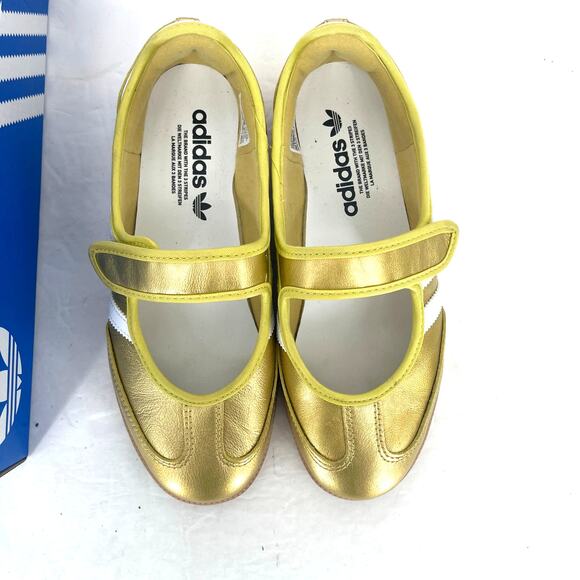 Adidas Originals Samba Jane Gold Metallic Mary Jane Sneakers Womens 7.5 NIB - Picture 9 of 10